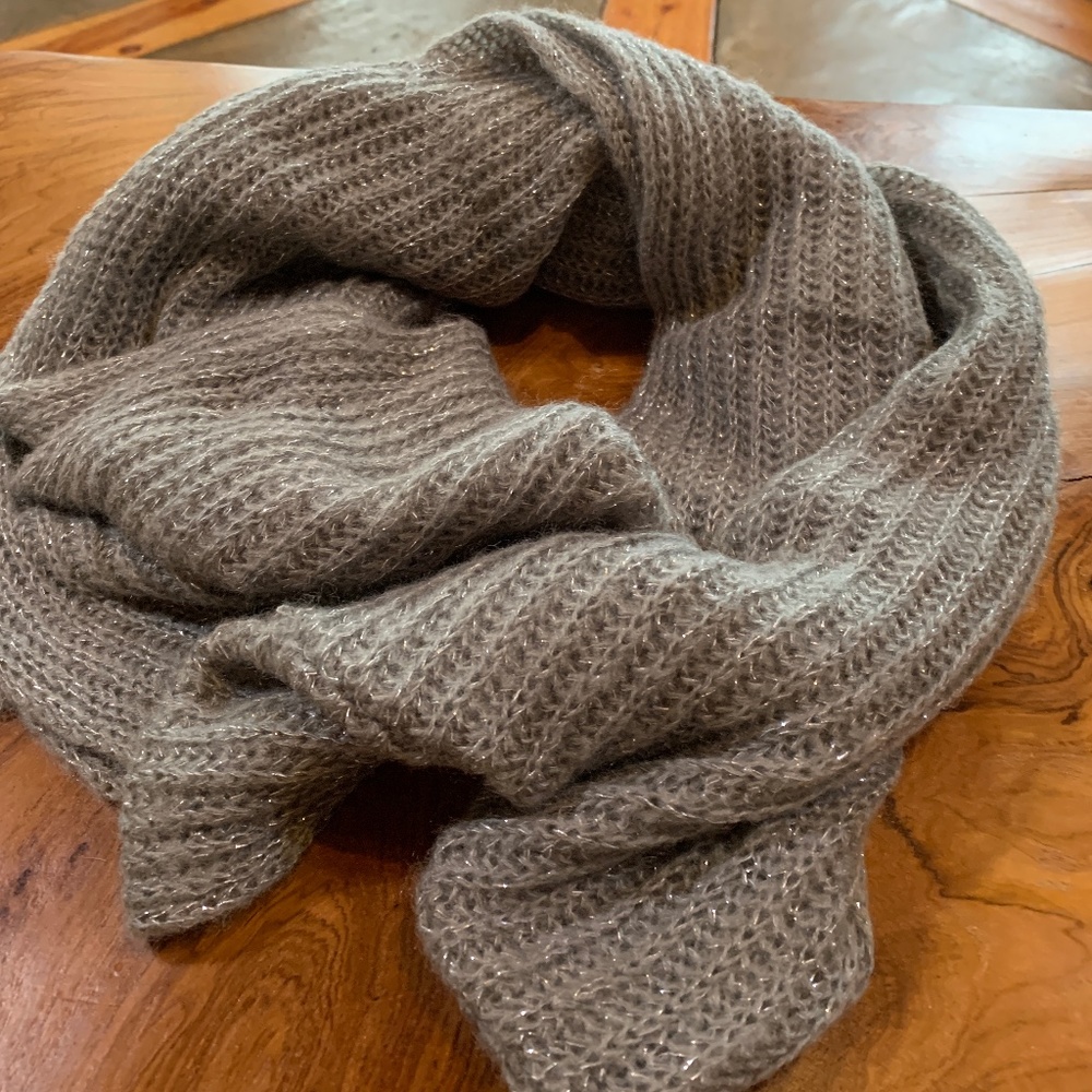 Apt 9 Gray & Metallic Infinity Scarf